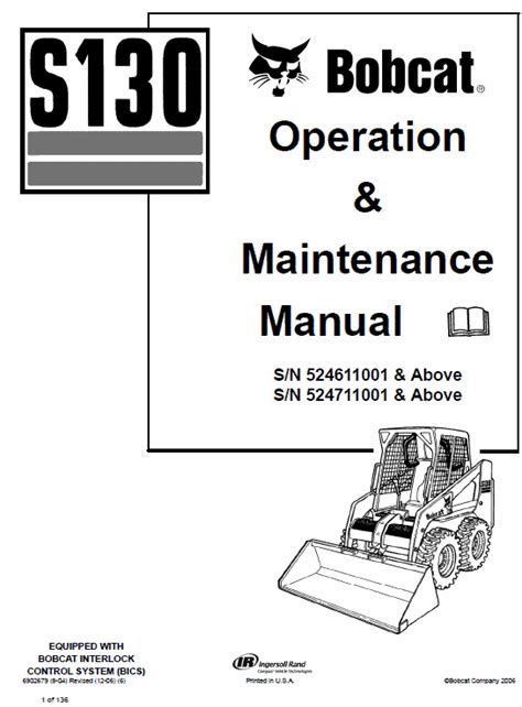 2013 bobcat s130 skid-steer loader|bobcat s130 parts manual pdf.